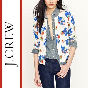 J. Crew | 'Paintbox Floral' Classic Wool Cardigan